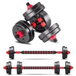 BCBIG Adjustable-Dumbbells-Sets,Free Weights-20lb(10lb*2) Dumbbells Set of 2 Convertible To Barbell A Pair of Lightweight for Home Gym,Women and Men Equipment