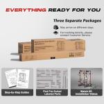 Smith Machine Home Gym, Multi-Function Power Cage with Dual Pulley Cable Crossover System, All-in-One Squat Rack with Smith Bar and Strength Training Attachments for Full-Body Workouts