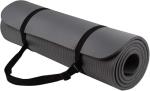 Fitvids 1/2-Inch Extra Thick High Density Anti-Tear Exercise Yoga Mat with Carrying Strap, Gray