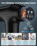 AYURA Massage Gun Deep Tissue, Muscle Massager Gun for Pain Relief, Percussion Massage Gun with 30 Speeds & 6 Heads, Portable Handheld Back Massage Gun for Athlets Men Women