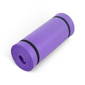 CAP Barbell Yoga Mat 1" Thick with Carrying Strap - High Density Exercise Mat for Yoga, Pilates, Stretching, Floor & Fitness Workouts - 74''x24''x1 | Purple