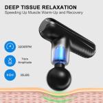 SBUBU Mini Massage Gun for Deep Tissue Percussion - Portable Handheld Massager for Muscle Recovery with 4 Massage Heads High-Intensity Vibration Rechargeable Small Massage Gun