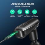 SBUBU Mini Massage Gun for Deep Tissue Percussion - Portable Handheld Massager for Muscle Recovery with 4 Massage Heads High-Intensity Vibration Rechargeable Small Massage Gun