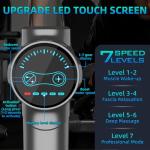 YANRAN Deep Tissue Massage Gun Portable, Percussion Massage Gun with 7 Levels & 6 Massage Heads, Electric Massager for Muscles Pain Relief, Gifts for Men Women Athletes for Sports and Relaxation