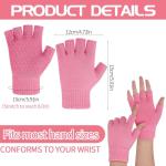 Zhamate 6 Pairs Non Slip Yoga Gloves for Women Fingerless Pilates Gloves for Gym Exercise Fitness Workout