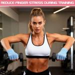 Zhamate 6 Pairs Non Slip Yoga Gloves for Women Fingerless Pilates Gloves for Gym Exercise Fitness Workout