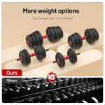 Adjustable Weights Dumbbells Set, Free Weights Workout Equipment Used as Barbell/Kettlebells/Push up Stand, Fitness Workout Equipment for Home Gym for Youth,Women/Men, 20lb (10lb*2)