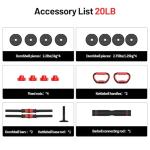 Adjustable Weights Dumbbells Set, Free Weights Workout Equipment Used as Barbell/Kettlebells/Push up Stand, Fitness Workout Equipment for Home Gym for Youth,Women/Men, 20lb (10lb*2)