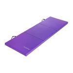 BalanceFrom 6x2 Feet 3-Panel Folding Gymnastics Mat – 2-Inch Thick Pad with Vinyl Surface and Carrying Handles for Tumbling, Yoga, Pilates, Home Workouts, and Martial Arts