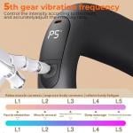 Xquyk Deep Tissue Percussion Muscle Massage Gun: with Heat, Adjustable Intensity and Speed, Super Quiet, USB-C Rechargeable, Portable, Pain Relief for Athletes and Everyone, Ideal Gift（Black）