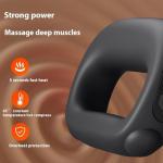 Xquyk Deep Tissue Percussion Muscle Massage Gun: with Heat, Adjustable Intensity and Speed, Super Quiet, USB-C Rechargeable, Portable, Pain Relief for Athletes and Everyone, Ideal Gift（Black）