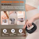 Xquyk Deep Tissue Percussion Muscle Massage Gun: with Heat, Adjustable Intensity and Speed, Super Quiet, USB-C Rechargeable, Portable, Pain Relief for Athletes and Everyone, Ideal Gift（Black）