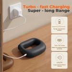 Xquyk Deep Tissue Percussion Muscle Massage Gun: with Heat, Adjustable Intensity and Speed, Super Quiet, USB-C Rechargeable, Portable, Pain Relief for Athletes and Everyone, Ideal Gift（Black）