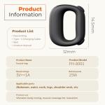 Xquyk Deep Tissue Percussion Muscle Massage Gun: with Heat, Adjustable Intensity and Speed, Super Quiet, USB-C Rechargeable, Portable, Pain Relief for Athletes and Everyone, Ideal Gift（Black）