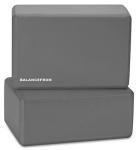 Fitvids All Purpose 1/2-Inch Extra Thick High Density Anti-Tear Exercise Yoga Mat with Carrying Strap and Yoga Blocks, Gray