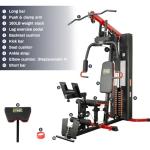Fitvids Multifunctional Home Gym Equipment with 160 lbs Weight Stack, Full Body Workout Weight Machine, Strength Training Exercise Equipment with Pulley System & Leg Press, All-in-One Workout Station
