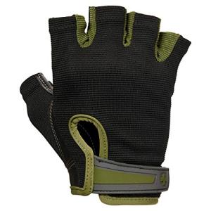 Harbinger Power Non-Wristwrap Weightlifting Gloves with StretchBack Mesh and Leather Palm (Pair), Green, Large (Fits 8 - 8.5 Inches)