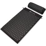 ProsourceFit Acupressure Mat and Pillow Set for Back/Neck Pain Relief and Muscle Relaxation, Large - Black/Black