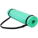 Fitvids Yoga Mat, 1/2-Inch Extra Thick High Density Exercise Mat, Anti-Tear Exercise Yoga Mat with Carrying Strap, Suitable for Various Yoga Exercises, Aqua