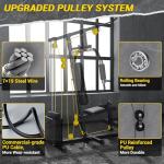 GarveeLife Home Gym Machine System with 100 LBS Weight Stack, Multifunctional Weight Machine, Full Body Workout Station Exercise Equipment, All in One Home Gym with Pulley System for Strength Training