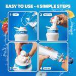 Cirkul 32oz. Chameleon Stainless Steel Water Bottle Starter Kit with Green Lid, 2 Flavor Cartridges (1 LifeSip Blackberry Blueberry, 1 GoSip Berry Blue Punch) No Sugar, Zero Calorie Drink Mix