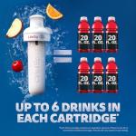 Cirkul 32oz. Chameleon Stainless Steel Water Bottle Starter Kit with Green Lid, 2 Flavor Cartridges (1 LifeSip Blackberry Blueberry, 1 GoSip Berry Blue Punch) No Sugar, Zero Calorie Drink Mix