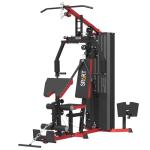 SPART Red Home Gym Station, Multifunctional Home Gym Workout Equipment, with 160LBS Weight Stack for Leg Press & Chest Fly, All in One Workout Machine Full Body Strength Training with Pulley System