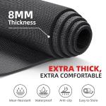 GymCope Extra Large Exercise Mat, 10'x6'/9'x6'/8'x6'/7'x5'/6'x4'(8mm) Thick Workout Mat for Home Gym & Garage Flooring, Shoe-Friendly, High-Density, MMA, HIIT, Weight Lifting, Cardio&Strength