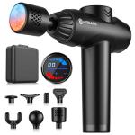 AERLANG Massage Gun with Heat and Cold,Deep Tissue Massage Gun, Back and Neck Massager for Pain Relief,Muscle Percussion Massager,Handheld Messager with 7Heads&Silent Birthday Gifts for him