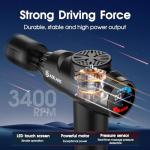 AERLANG Massage Gun with Heat and Cold,Deep Tissue Massage Gun, Back and Neck Massager for Pain Relief,Muscle Percussion Massager,Handheld Messager with 7Heads&Silent Birthday Gifts for him