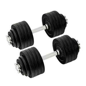 Yes4All 105 LB Adjustable Dumbbell Set, Cast Iron Weights for Home Gym with Bars, Plates, Collars, Hand Weights Dumbbells Set