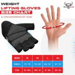 BEAST RAGE Workout Gloves for Men and Women, Fingerless Weight Lifting Gloves with Palm Protection Padding, Breathable and Lightweight Gym Glove for Weightlifting, Cycling Pull Up (Black, L)