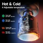 HEYCHY Percussion Massage Gun Deep Tissue with Heat and Cold, Portable Handheld Muscle Massager, Percussion Back Body Masajeador 12mm Amplitude for Athletes, Runner, Gifts for Men Women