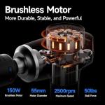 HEYCHY Percussion Massage Gun Deep Tissue with Heat and Cold, Portable Handheld Muscle Massager, Percussion Back Body Masajeador 12mm Amplitude for Athletes, Runner, Gifts for Men Women