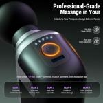 CYBPOK Mini Massage Gun with 10 Massage Heads, Percussion Deep Tissues Handheld Muscle Massager, 8mm Amplitude High-Intensity Massager Gun for Pain Relief for Office Gifts for Her, Home, Athletes