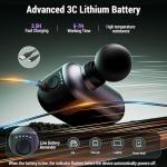 CYBPOK Mini Massage Gun with 10 Massage Heads, Percussion Deep Tissues Handheld Muscle Massager, 8mm Amplitude High-Intensity Massager Gun for Pain Relief for Office Gifts for Her, Home, Athletes