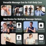 CYBPOK Mini Massage Gun with 10 Massage Heads, Percussion Deep Tissues Handheld Muscle Massager, 8mm Amplitude High-Intensity Massager Gun for Pain Relief for Office Gifts for Her, Home, Athletes