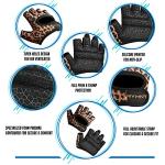 RYMNT Minimal Weight Lifting Gloves,Short Micro Workout Gloves Grip Pads with Full Palm Protection & Extra Grip for Men Women Weightlifting,Gym,Exercise Training.Leopard-Medium