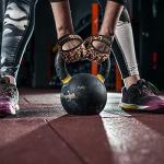 RYMNT Minimal Weight Lifting Gloves,Short Micro Workout Gloves Grip Pads with Full Palm Protection & Extra Grip for Men Women Weightlifting,Gym,Exercise Training.Leopard-Medium