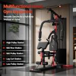 ROBORE Home Gym System with 160LB Weight Stack, Multifunctional All-in-One Workout Station, Full Body Strength Training System