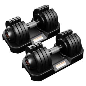 ALTLER 52LBS Pair Adjustable Dumbbells Set Premium Rubber Coated Dumbbell Set with Secure Locking Mechanism for Safe & Customizable Strength Training