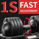 ALTLER 52LBS Pair Adjustable Dumbbells Set Premium Rubber Coated Dumbbell Set with Secure Locking Mechanism for Safe & Customizable Strength Training