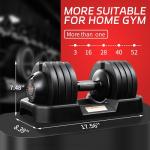 ALTLER 52LBS Pair Adjustable Dumbbells Set Premium Rubber Coated Dumbbell Set with Secure Locking Mechanism for Safe & Customizable Strength Training
