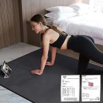 Hatha Yoga Large TPE Yoga Mat 6'x4'x1/2" Extra Thick Non-Slip Exercise Mat - for Yoga Pilates & Home Gym Workouts(Black)