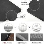 Hatha Yoga Large TPE Yoga Mat 6'x4'x1/2" Extra Thick Non-Slip Exercise Mat - for Yoga Pilates & Home Gym Workouts(Black)