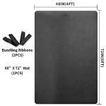 Hatha Yoga Large TPE Yoga Mat 6'x4'x1/2" Extra Thick Non-Slip Exercise Mat - for Yoga Pilates & Home Gym Workouts(Black)