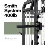 Major Fitness Drone2 Smith△ Machine – All-in-One Home Gym Squat Rack with Weight Bar, Dual LAT Pull-Down Systems & Cable Crossover Machine for Full-Body Workouts