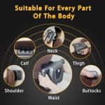 HYUVCX 24 Head Massage Gun Set, Massage Gun Deep Tissue Portable with 9 Modes 99 Intensities, Red Light Massager for Legs, Waist, Neck, Back, Buttocks Muscles Pain Relief (Gray)