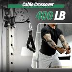 Major Fitness Squat Machine Weight Stack Set with Cable Crossover System, Multi-Function Squat Rack Power Cage, Heavy-Duty Fitness Equipment for Strength Training and Full-Body Workouts