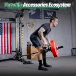 Major Fitness Squat Machine Weight Stack Set with Cable Crossover System, Multi-Function Squat Rack Power Cage, Heavy-Duty Fitness Equipment for Strength Training and Full-Body Workouts